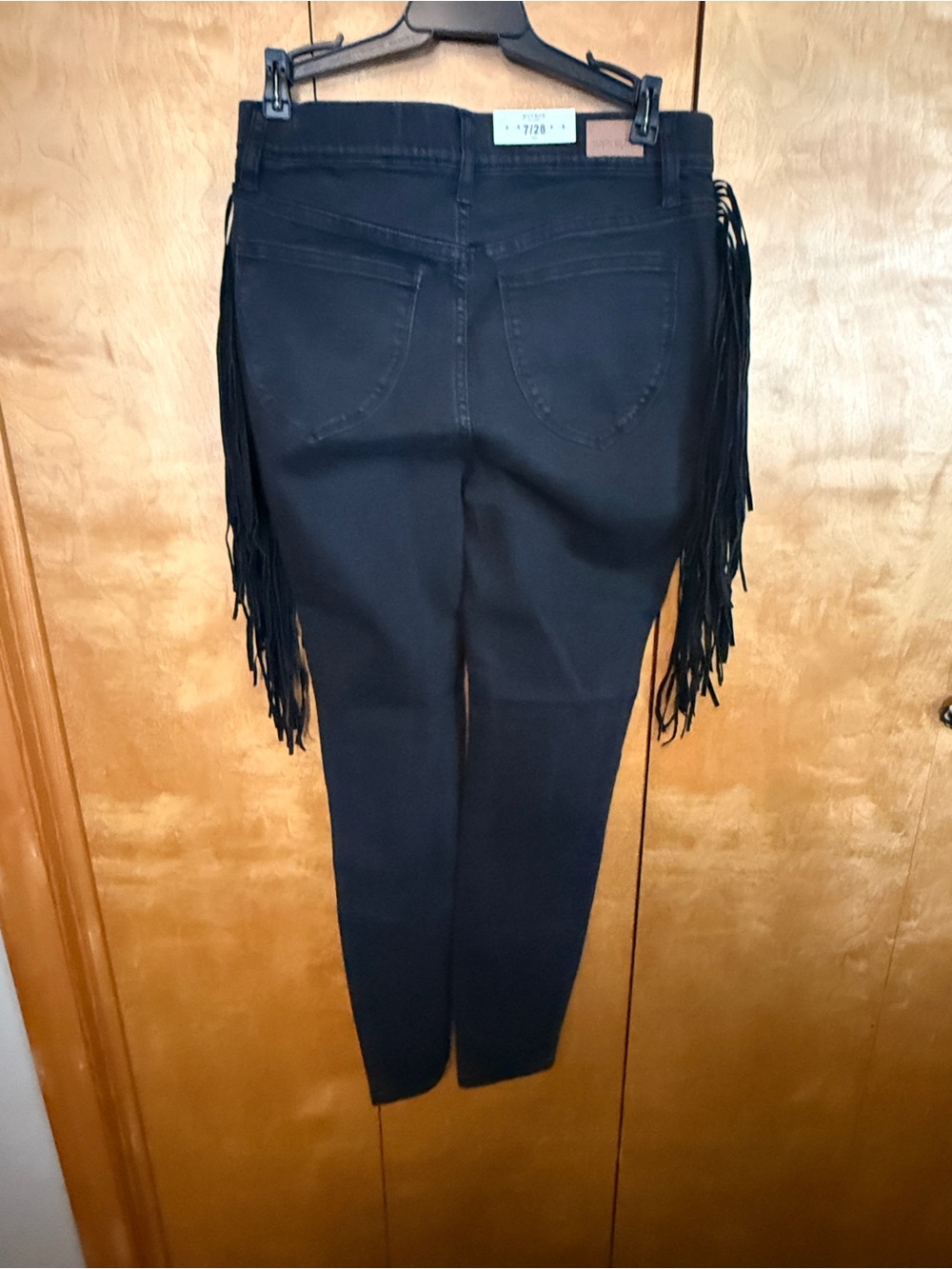 Judy Blue Black Fringe Denim Jeans Skinny Fit Size 28